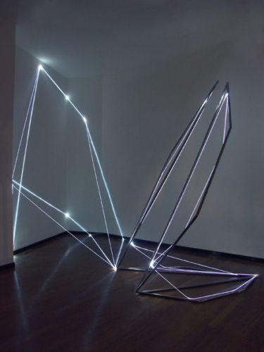 06 CARLO BERNARDINI, States of Lighting 2005, stainless steel, optic fibers, feet h 11x14x9,  Bolzano, Antonella Cattani contemporary art.