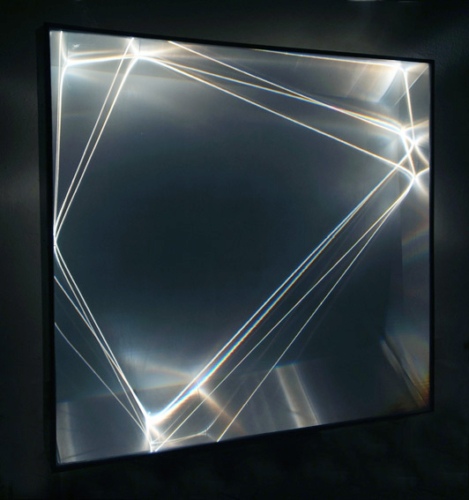 26 CARLO BERNARDINI, Light Catalyst 2006, optic fibers, Olf surface, alluminium; feet h 3,5x3,3x1.