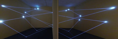 Invisible Dimensions, 2014Optic fibers installation, mt h 4,5 x 15 x 5.Sharjah, Sharjah Art Museum.