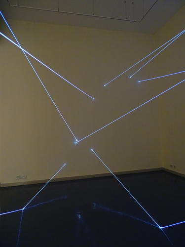 Invisible Dimensions, 2014Optic fibers installation, mt h 4,5 x 15 x 5.Sharjah, Sharjah Art Museum.