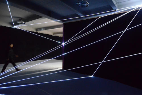 Invisible Dimensions, 2016Optic fibers installation, h mt 4 x 10 x 15.898 Innospace, GIC Global Innovator Conference, Beijing.